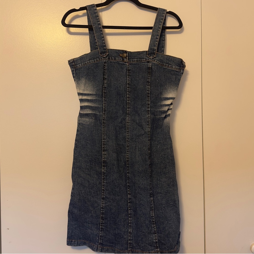 Street Vibes Y2K Denim Mini Dress | Strappy